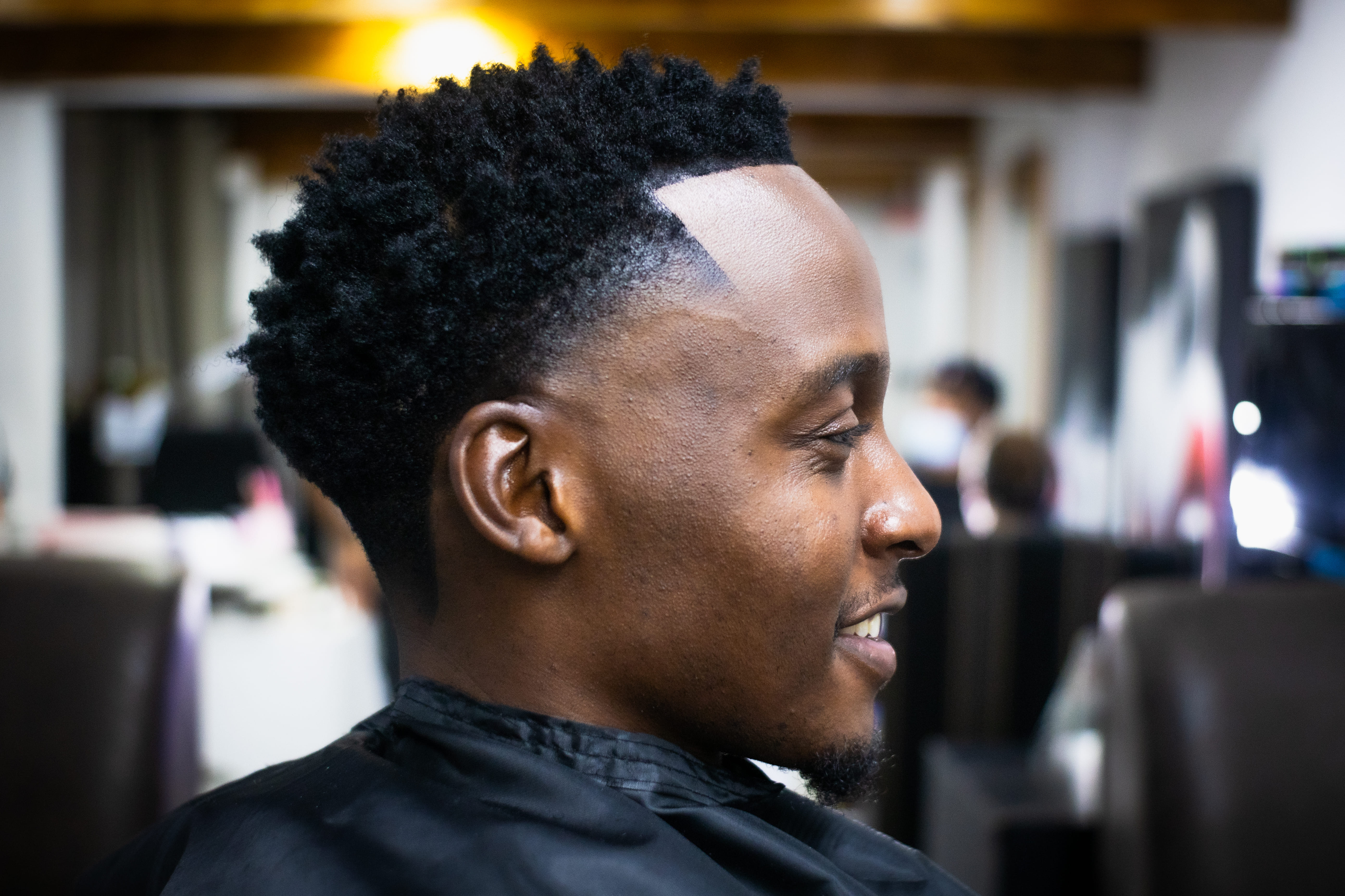 Sharp fade haircut at King's Blade